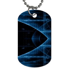 Technology Digital Business Polygon Geometric Dog Tag (one Side) by Ravend