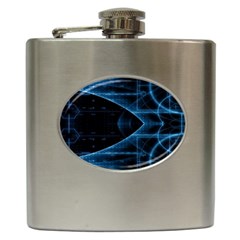 Technology Digital Business Polygon Geometric Hip Flask (6 Oz) by Ravend