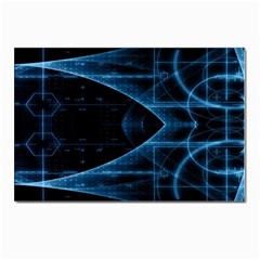 Technology Digital Business Polygon Geometric Postcards 5  X 7  (pkg Of 10) by Ravend