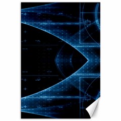 Technology Digital Business Polygon Geometric Canvas 12  X 18  by Ravend