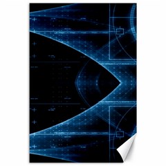 Technology Digital Business Polygon Geometric Canvas 24  X 36  by Ravend