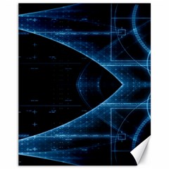 Technology Digital Business Polygon Geometric Canvas 11  X 14  by Ravend