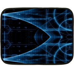 Technology Digital Business Polygon Geometric One Side Fleece Blanket (mini) by Ravend