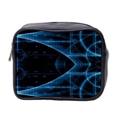 Technology Digital Business Polygon Geometric Mini Toiletries Bag (two Sides) by Ravend