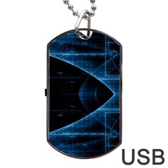 Technology Digital Business Polygon Geometric Dog Tag Usb Flash (one Side) by Ravend