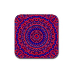 Background Wallpaper Geometric Digital Art Rubber Coaster (square) by Ravend