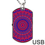 Background Wallpaper Geometric Digital Art Dog Tag USB Flash (Two Sides) Front