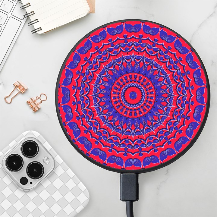 Background Wallpaper Geometric Digital Art Wireless Fast Charger(Black)