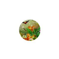 Floral Flowers Nature Plants Decorative Design 1  Mini Buttons by Ravend