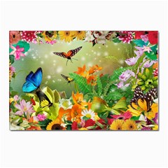 Floral Flowers Nature Plants Decorative Design Postcard 4 x 6  (pkg Of 10) by Ravend