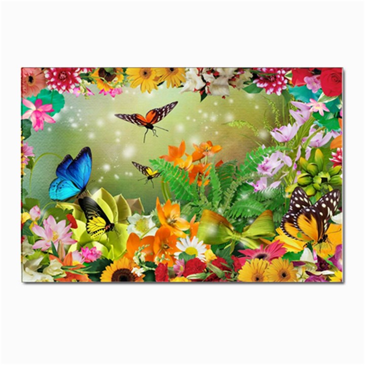 Floral Flowers Nature Plants Decorative Design Postcard 4 x 6  (Pkg of 10)