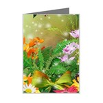 Floral Flowers Nature Plants Decorative Design Mini Greeting Card Left