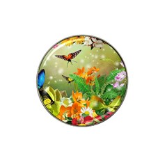 Floral Flowers Nature Plants Decorative Design Hat Clip Ball Marker (4 Pack) by Ravend