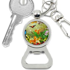 Floral Flowers Nature Plants Decorative Design Bottle Opener Key Chain by Ravend