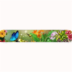 Floral Flowers Nature Plants Decorative Design Small Bar Mat by Ravend