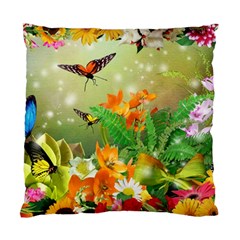 Floral Flowers Nature Plants Decorative Design Standard Cushion Case (two Sides) by Ravend