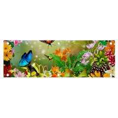 Floral Flowers Nature Plants Decorative Design Banner And Sign 6  X 2  by Ravend