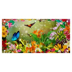 Floral Flowers Nature Plants Decorative Design Banner And Sign 6  X 3  by Ravend