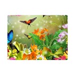 Floral Flowers Nature Plants Decorative Design One Side Premium Plush Fleece Blanket (Mini) 35 x27  Blanket Front