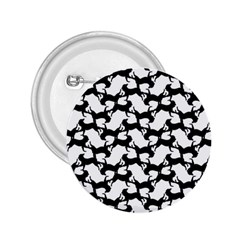 Playful Pups Black And White Pattern 2 25  Buttons by dflcprintsclothing