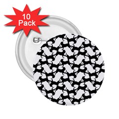 Playful Pups Black And White Pattern 2 25  Buttons (10 Pack)  by dflcprintsclothing