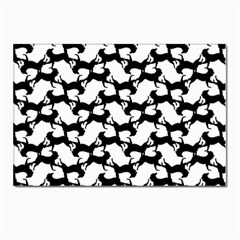 Playful Pups Black And White Pattern Postcards 5  X 7  (pkg Of 10) by dflcprintsclothing