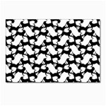 Playful Pups Black and White Pattern Postcards 5  x 7  (Pkg of 10) Front