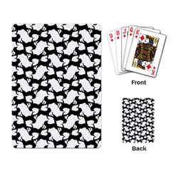 Playful Pups Black And White Pattern Playing Cards Single Design (rectangle) by dflcprintsclothing