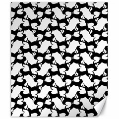 Playful Pups Black And White Pattern Canvas 20  X 24  by dflcprintsclothing