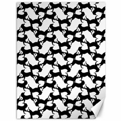 Playful Pups Black And White Pattern Canvas 36  X 48  by dflcprintsclothing