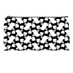 Playful Pups Black And White Pattern Pencil Case by dflcprintsclothing