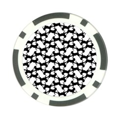 Playful Pups Black And White Pattern Poker Chip Card Guard (10 Pack)