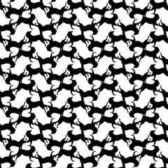 Playful Pups Black And White Pattern Play Mat (rectangle) by dflcprintsclothing