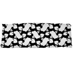 Playful Pups Black And White Pattern Body Pillow Case Dakimakura (two Sides) by dflcprintsclothing