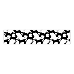 Playful Pups Black And White Pattern Velvet Scrunchie by dflcprintsclothing