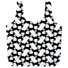 Playful Pups Black And White Pattern Full Print Recycle Bag (xxxl) by dflcprintsclothing