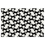 Playful Pups Black and White Pattern Banner and Sign 6  x 4  Front