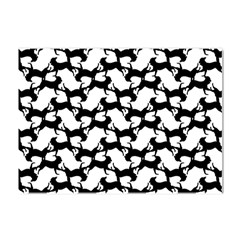 Playful Pups Black And White Pattern Crystal Sticker (a4) by dflcprintsclothing