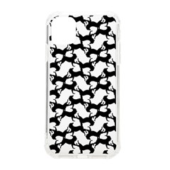 Playful Pups Black And White Pattern Iphone 11 Tpu Uv Print Case by dflcprintsclothing