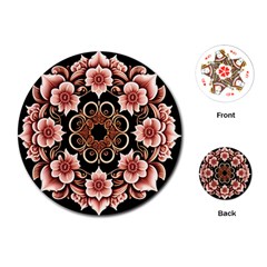 Floral Pattern Flowers Spiral Pattern Beautiful Playing Cards Single Design (round) by Ravend