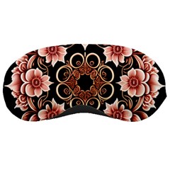 Floral Pattern Flowers Spiral Pattern Beautiful Sleeping Mask by Ravend