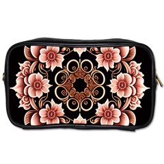 Floral Pattern Flowers Spiral Pattern Beautiful Toiletries Bag (two Sides) by Ravend