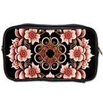 Floral Pattern Flowers Spiral Pattern Beautiful Toiletries Bag (Two Sides) Front