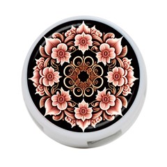 Floral Pattern Flowers Spiral Pattern Beautiful 4-port Usb Hub (one Side) by Ravend