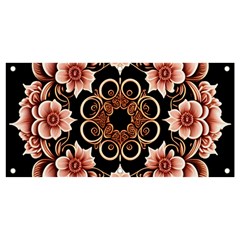 Floral Pattern Flowers Spiral Pattern Beautiful Banner And Sign 4  X 2  by Ravend