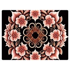 Floral Pattern Flowers Spiral Pattern Beautiful One Side Premium Plush Fleece Blanket (extra Small)