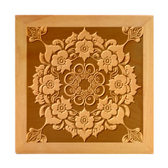 Floral Pattern Flowers Spiral Pattern Beautiful Wood Photo Frame Cube