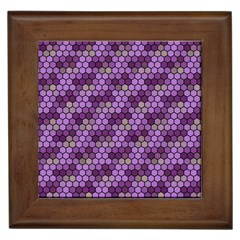 Pattern Seamless Design Decorative Hexagon Shapes Framed Tile