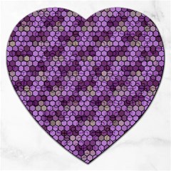 Pattern Seamless Design Decorative Hexagon Shapes Jigsaw Puzzle (heart) by Ravend