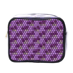 Pattern Seamless Design Decorative Hexagon Shapes Mini Toiletries Bag (one Side) by Ravend